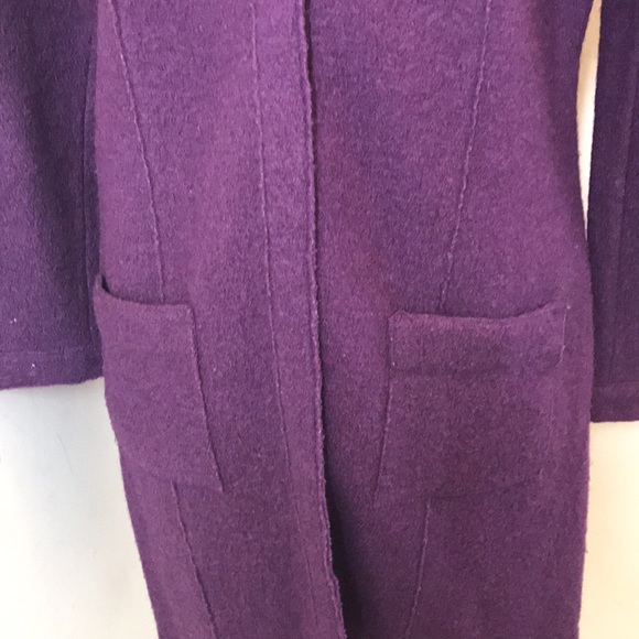 Alexandra Bartlett 100% Wool Purple Coat Size Large - Picture 6 of 11